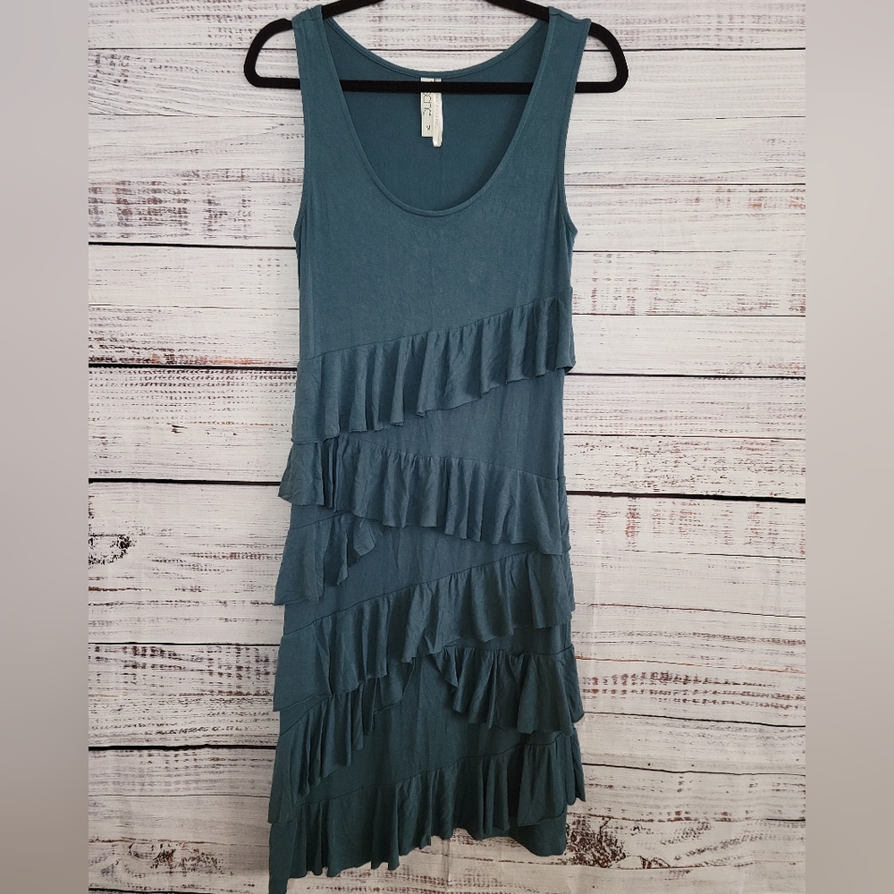 Kische M Sleveless Tired Teal Dress